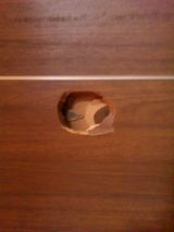 「トイレの木製ドアの穴修理」についての画像