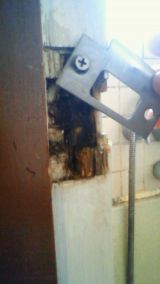 「風呂場入口木枠の腐食修理」についての画像