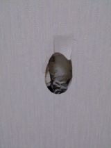「壁の10cmほどの穴を修理したい」についての画像