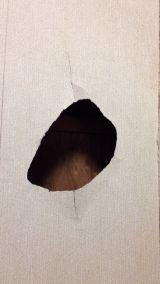 「リビングの壁紙貼り替え 壁穴補修」についての画像
