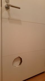 「トイレの扉の穴縦横１３センチほどの補修」についての画像