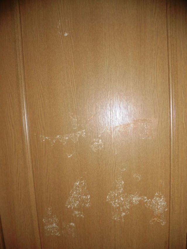 室内ドアのシールによる塗装剥がれ 幅30 縦60 ほど 修理 リフォームのことなら家仲間コム