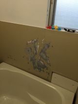 「浴室塗装とタイル腰壁タイルたわみ接着」についての画像