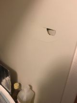 「キッチンパネルの穴の修理」についての画像