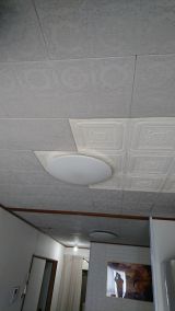 「リビング天井と廊下天井を直に水性ペンキで白色に塗りたい」についての画像