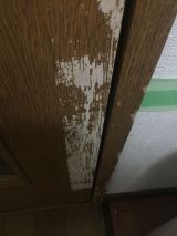 「木枠の補修と室内ドアの塗装」についての画像