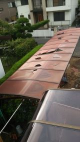 「縦長２台用カーポートの屋根板張り替え、又は建て替え」についての画像