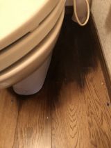 「トイレと床の水漏れ 床腐り」についての画像