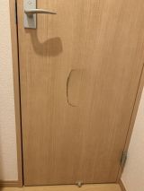 「トイレのドアの表の穴（縦20センチ横15センチ）」についての画像