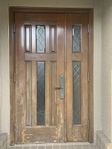 「木製玄関ドアの塗装」についての画像
