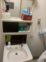 「洗面所の床の張り替え、洗面台の交換」についての画像