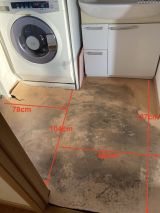「脱衣洗面所の床の補修（クッションフロア）」についての画像