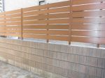 ブロック塀＋木樹脂フェンス