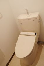 トイレ交換　TOTOピュアレストQR、ウォシュレットアプリコット