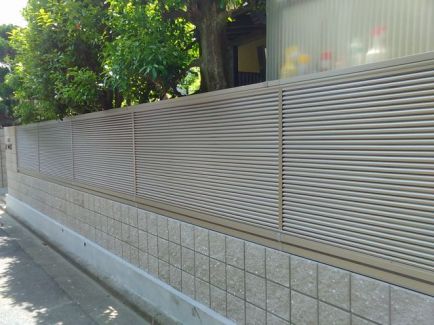 大谷石の塀を化粧ブロックとアルミのフェンスに改装 東京都 杉並区 リフォームのことなら家仲間コム