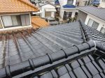 屋根から温水器撤去