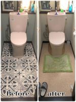 トイレの水漏れ修理〜クッションフロア・壁紙貼り替え