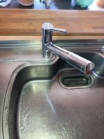 TOTO　キッチン水栓取替工事  TKS05308JA 本体　工事パック 水漏れ 劣化 浄水器 シャワー引き出しﾀｲﾌﾟ  　