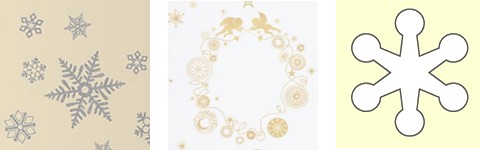 Glitter Snowflakes / 輪飾りと天使 / mini snow